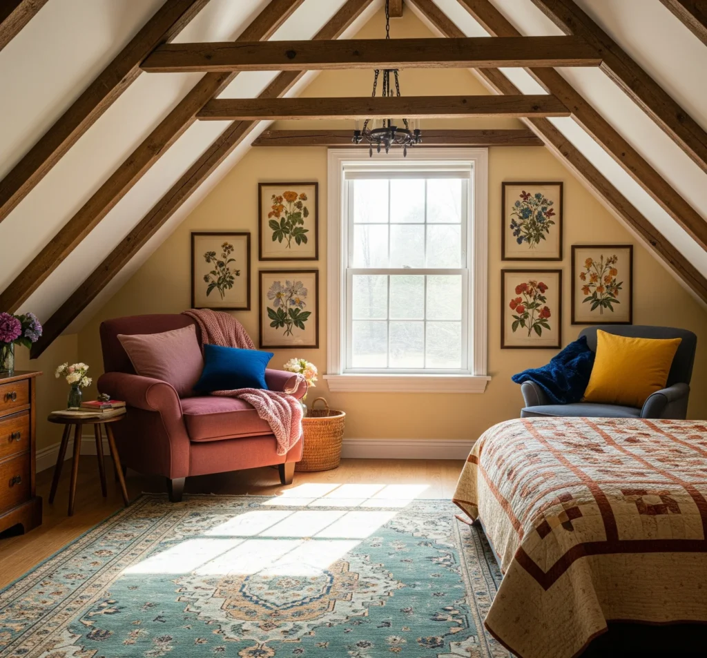 attic bedroom aesthetic vintage