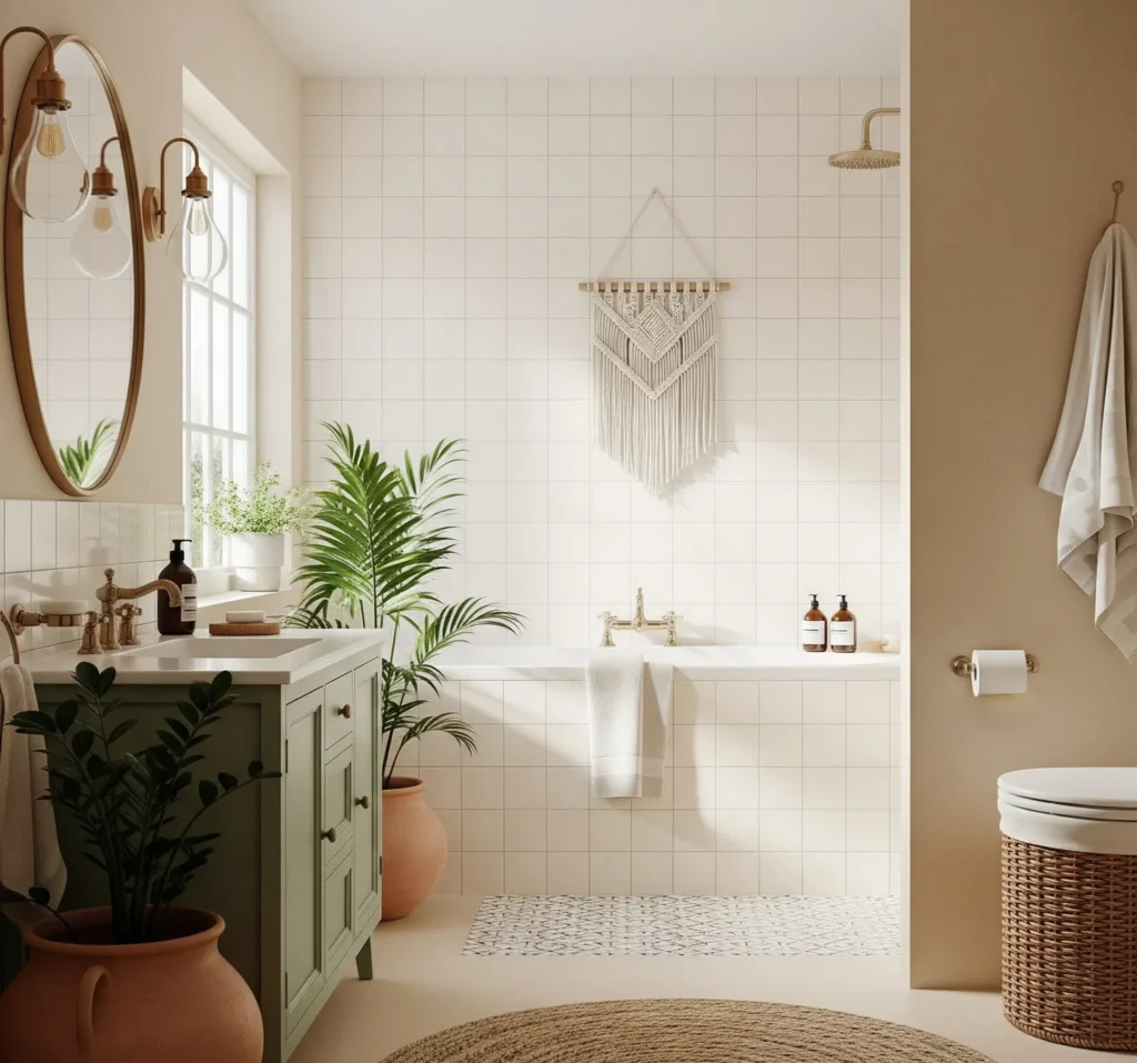 boho bathroom wall decor