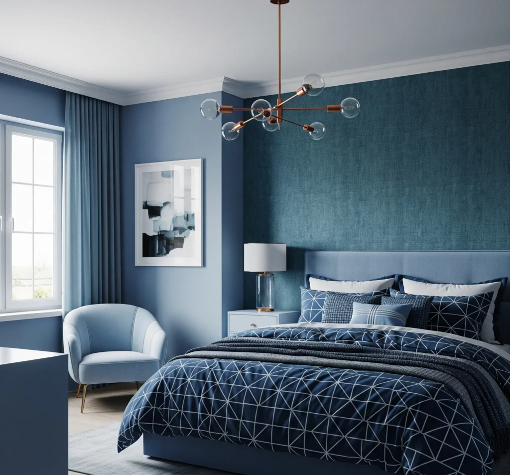 Immersive Interiors: The Art of Color Drenching Your Home color drenching bedroom moody