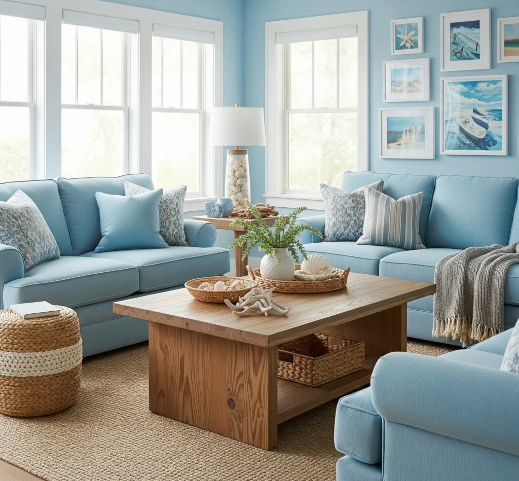 Immersive Interiors: The Art of Color Drenching Your Home color drenching inteiors blue