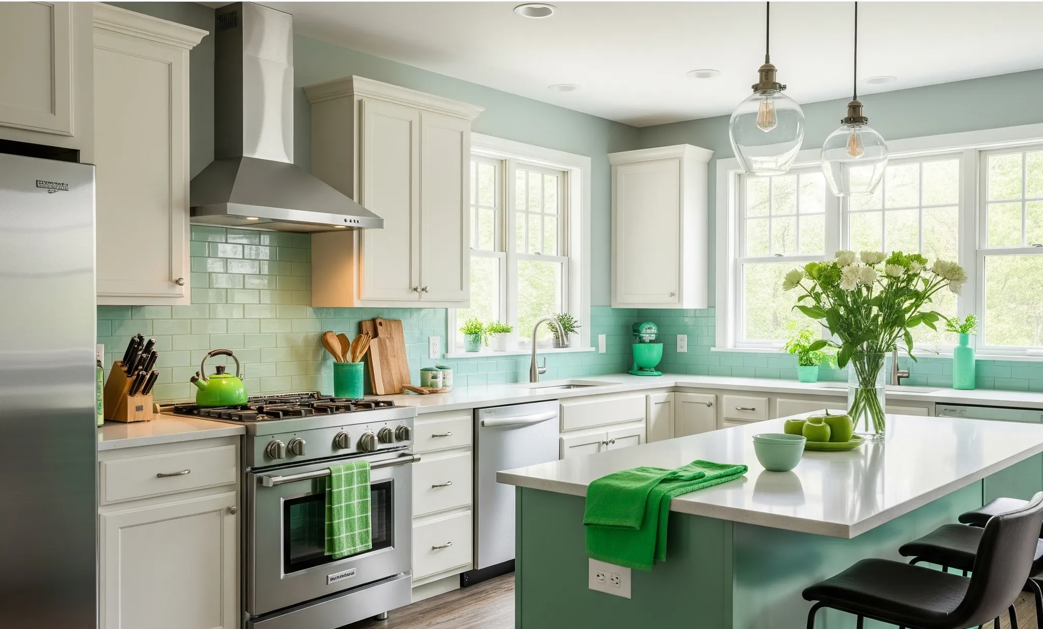 color drenching kitchen