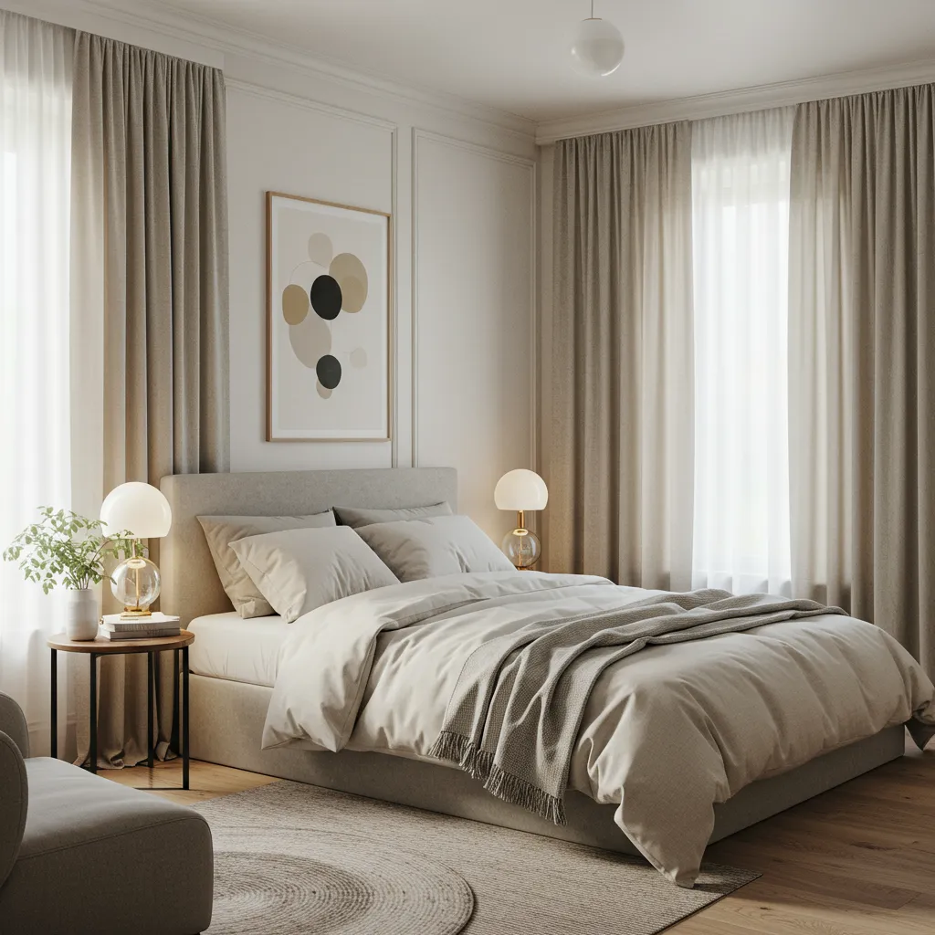 cozy neutral bedroom