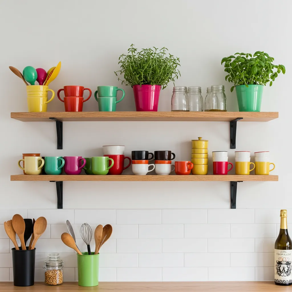 diy floating shelves for kitchen