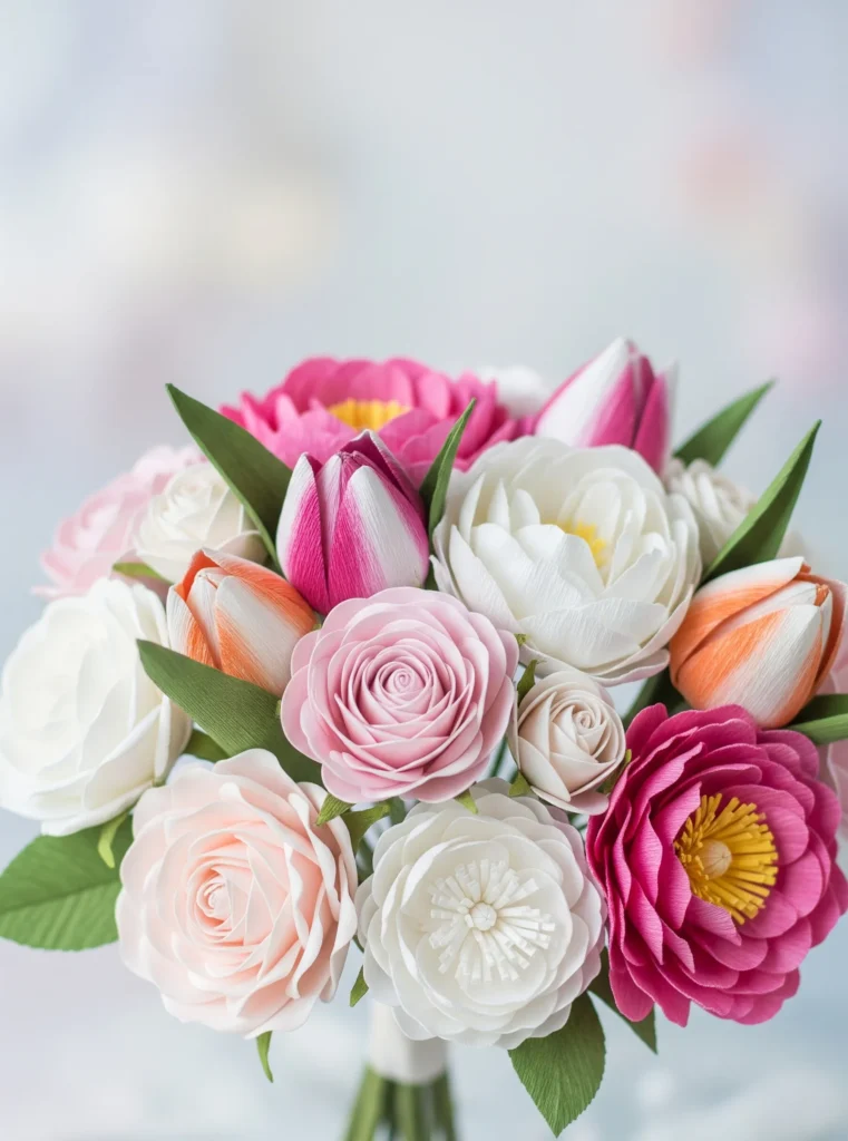 How to Make Paper Flowers That Look Real (3 Easy Templates Inside!) how to make paper flowers for vase