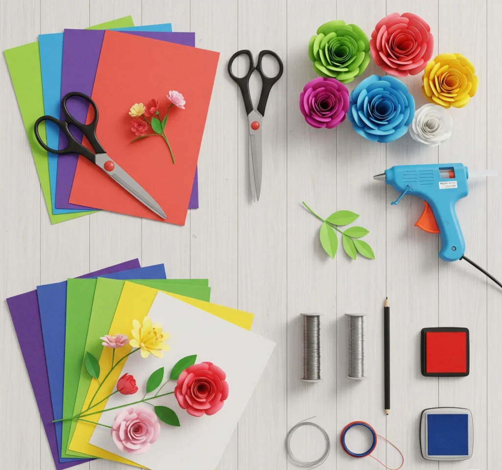 How to Make Paper Flowers That Look Real (3 Easy Templates Inside!) how to make paper flowers step by step