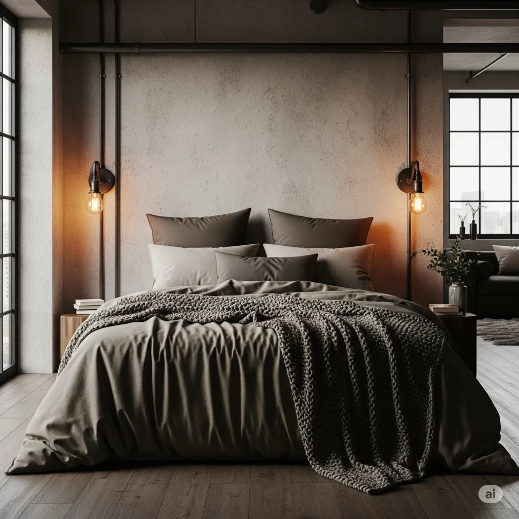 industrial decor bedroom