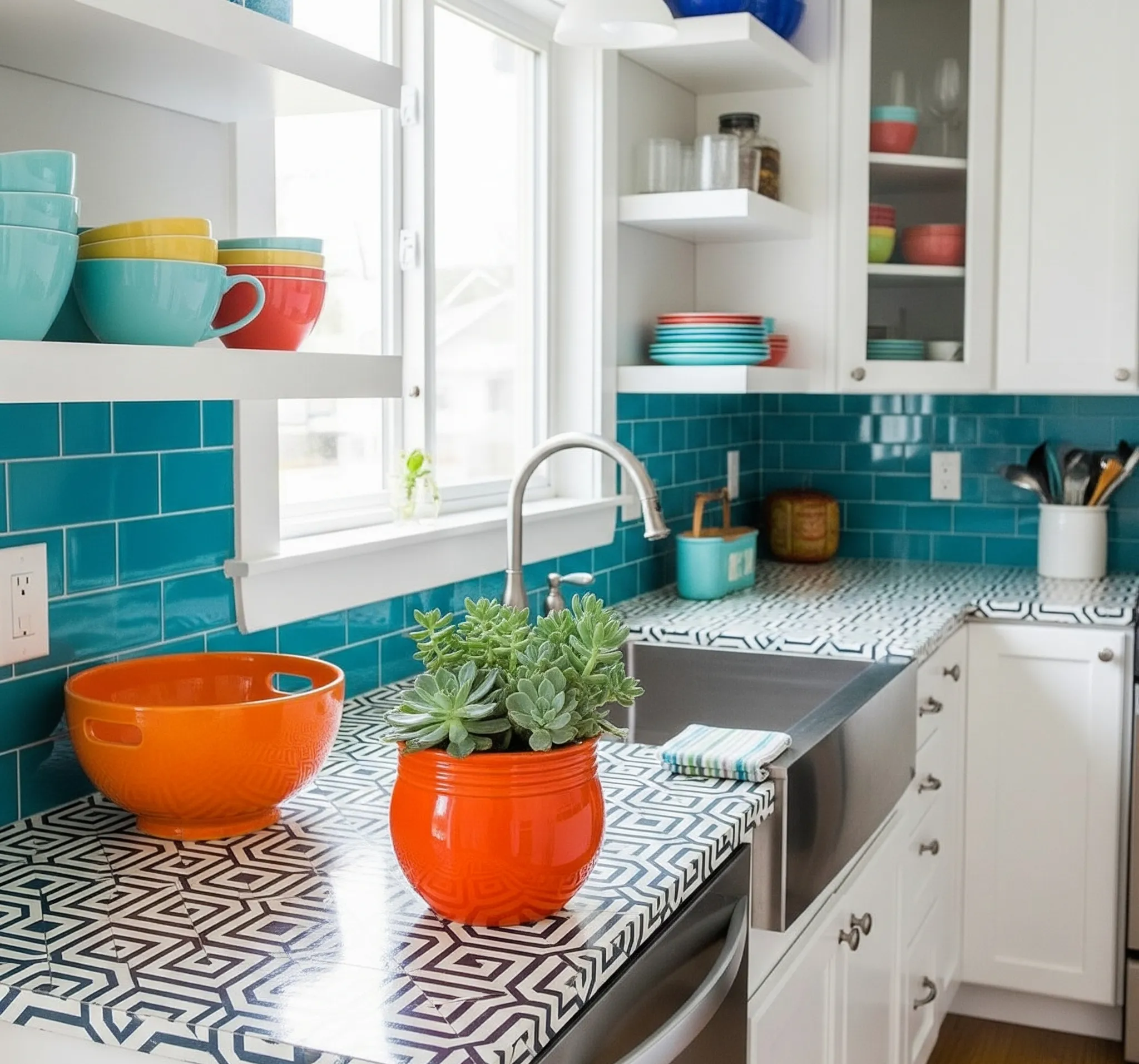 kitchen counter decor