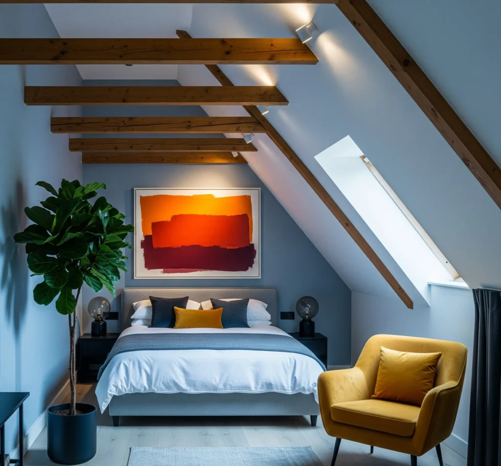tiny attic bedroom