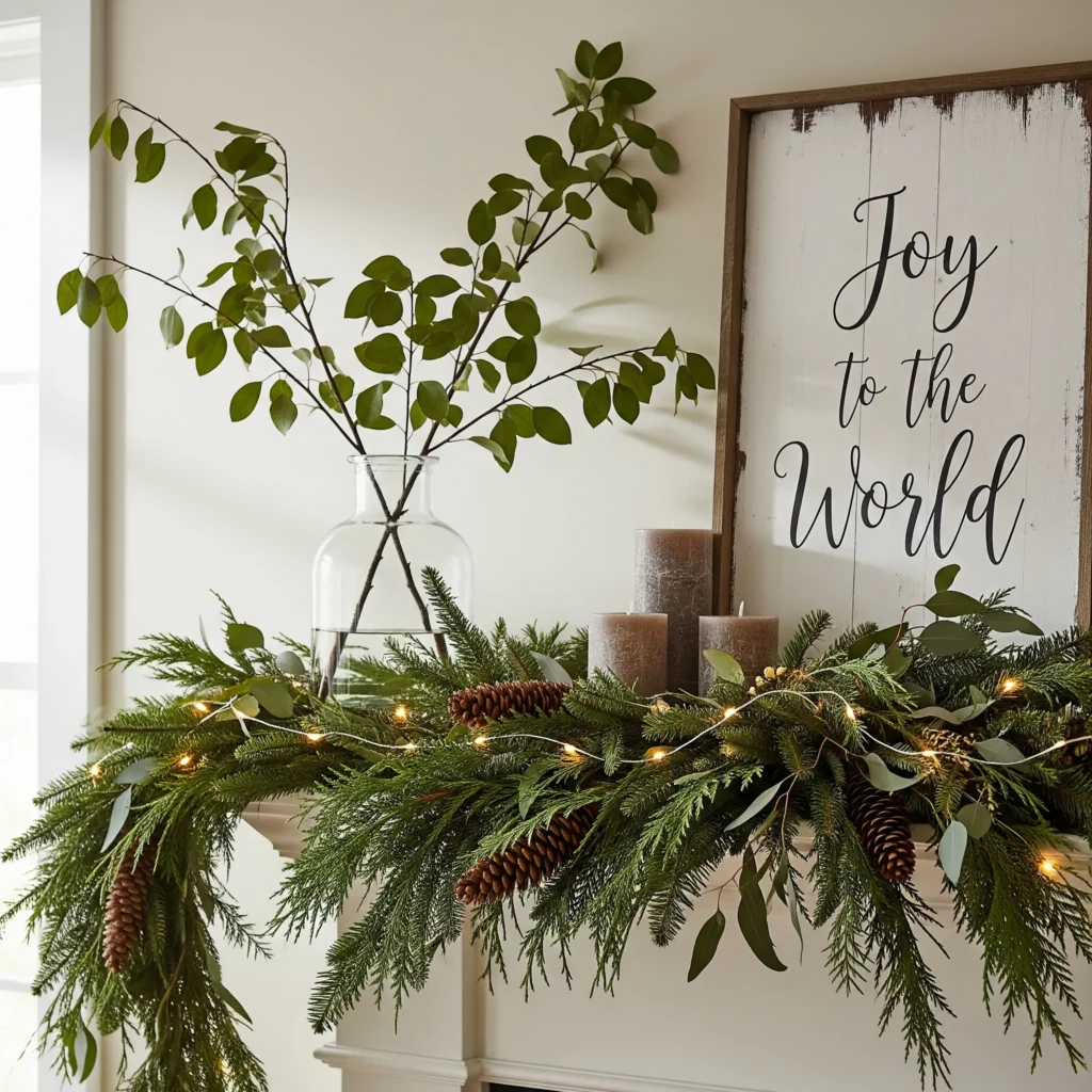 How to Style a Stunning Budget Christmas Mantel: 9 ideas cheap christmas mantel decor