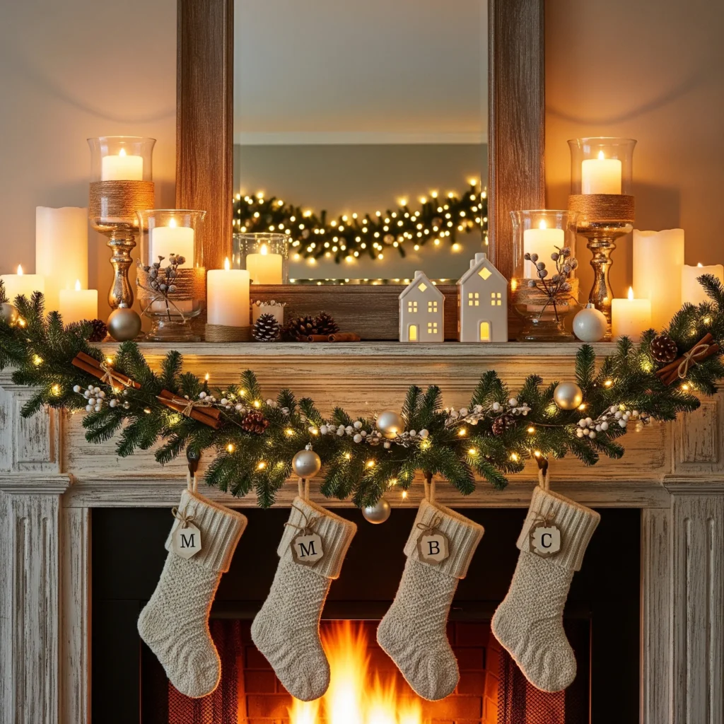How to Style a Stunning Budget Christmas Mantel: 9 ideas christmas mantel styling on a budget