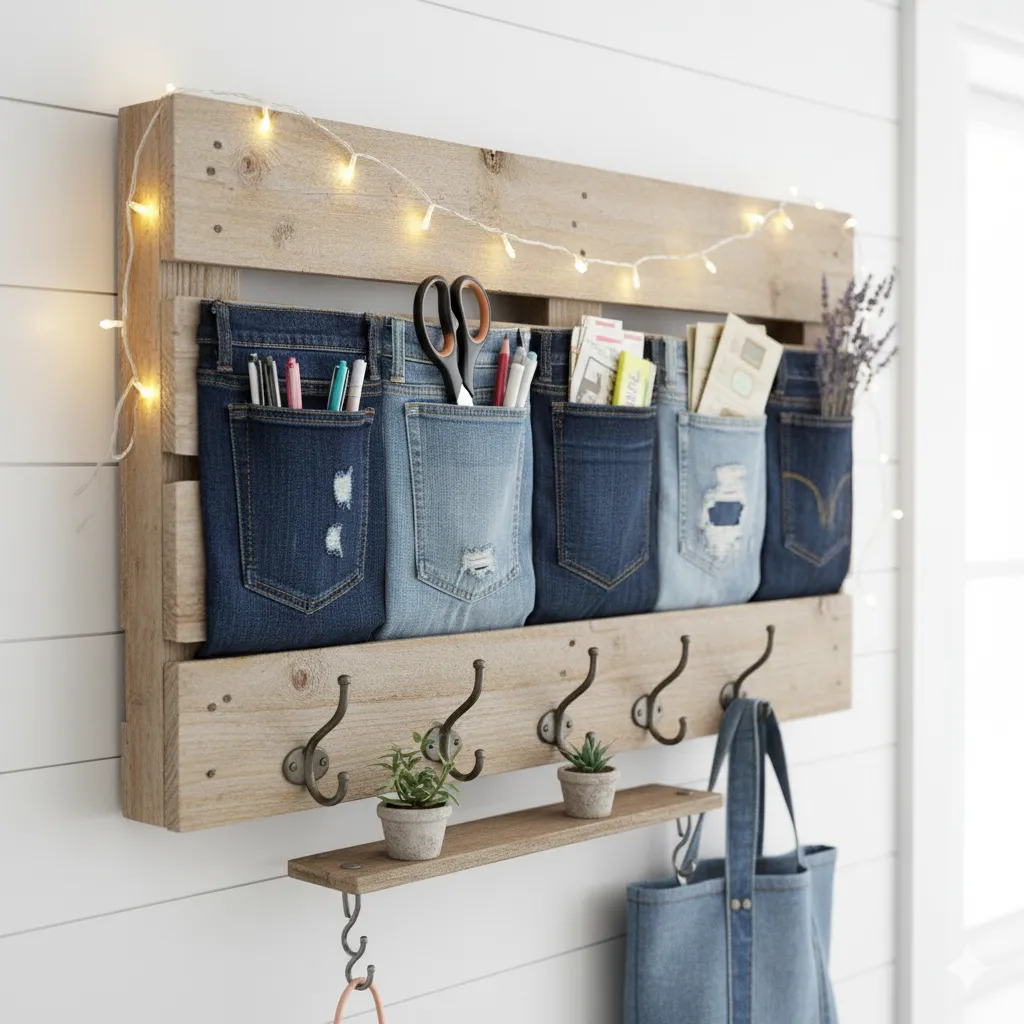 13 Genius Upcycled Home Decor Ideas You’ll Wish You Tried Sooner denim crafts home decor