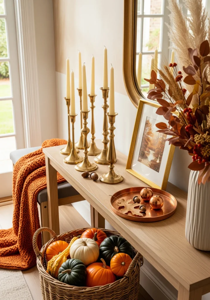 farmhouse fall entryway decor
