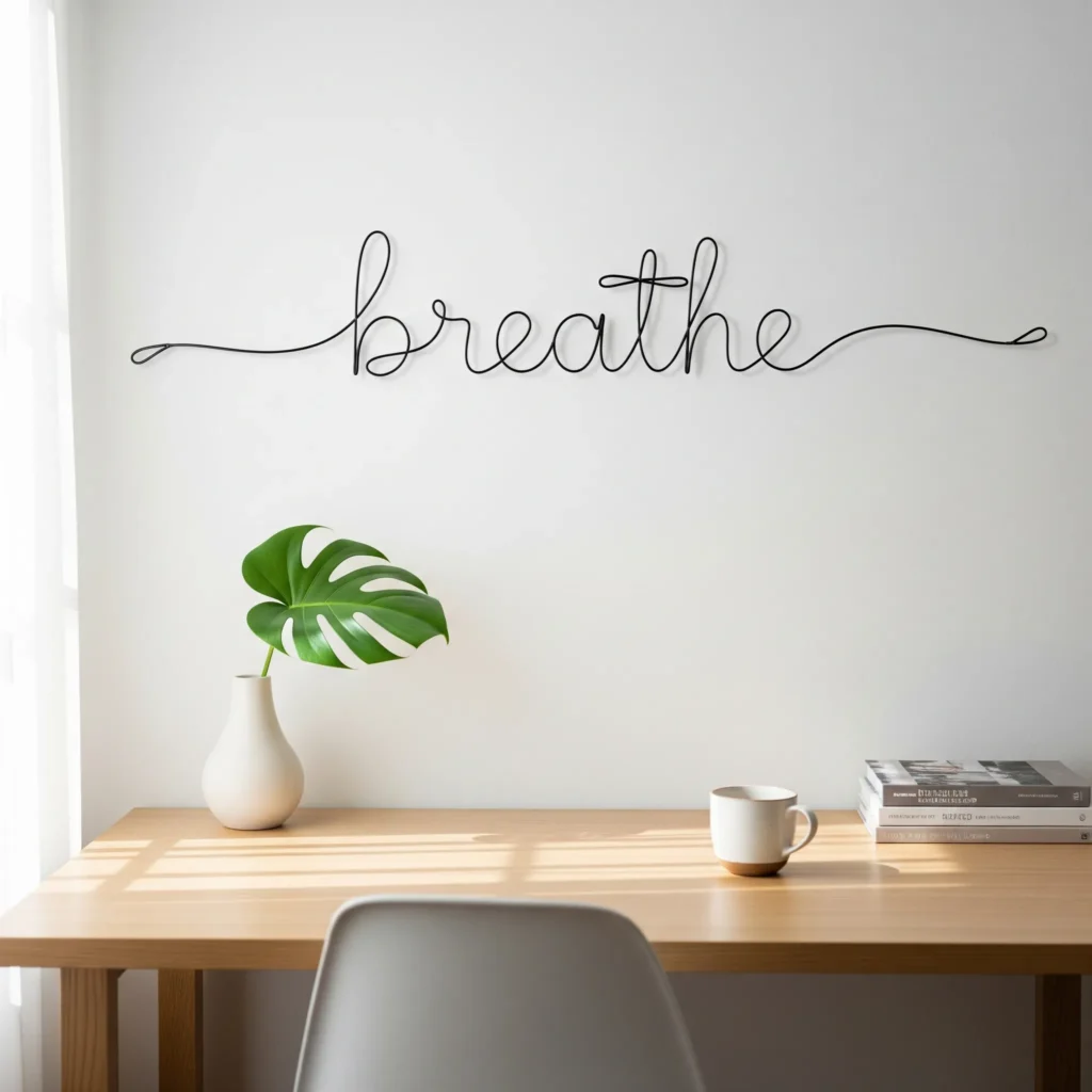 metal word wall art