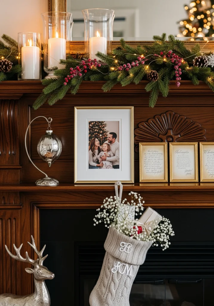 How to Style a Stunning Budget Christmas Mantel: 9 ideas modern christmas mantel decor