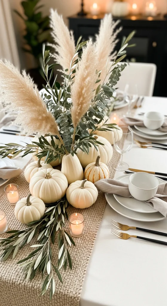 neutral thanksgiving table