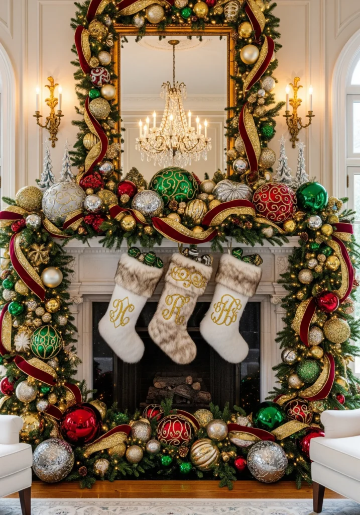 15 Classic & Cozy Christmas Mantel Ideas That’ll Make Your Living Room Feel Like a Holiday Movie rustic christmas mantel ideasss