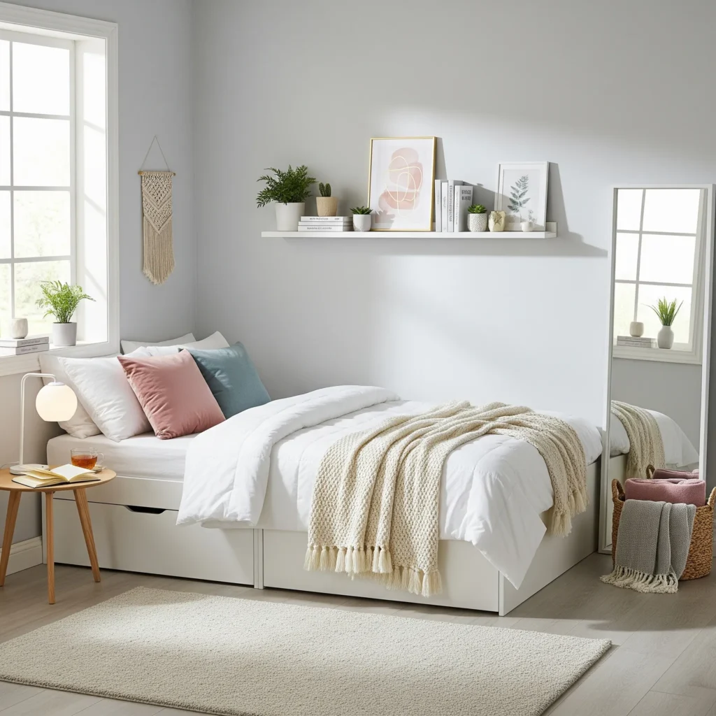 11 Small Bedroom Ideas That Instantly Create More Space small bedroom hacks