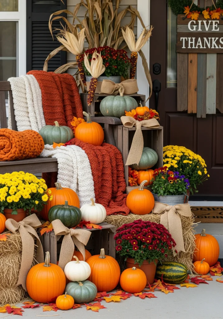 11 Front Porch Decor Ideas for a Warm Thanksgiving Welcome thanksgiving front porch