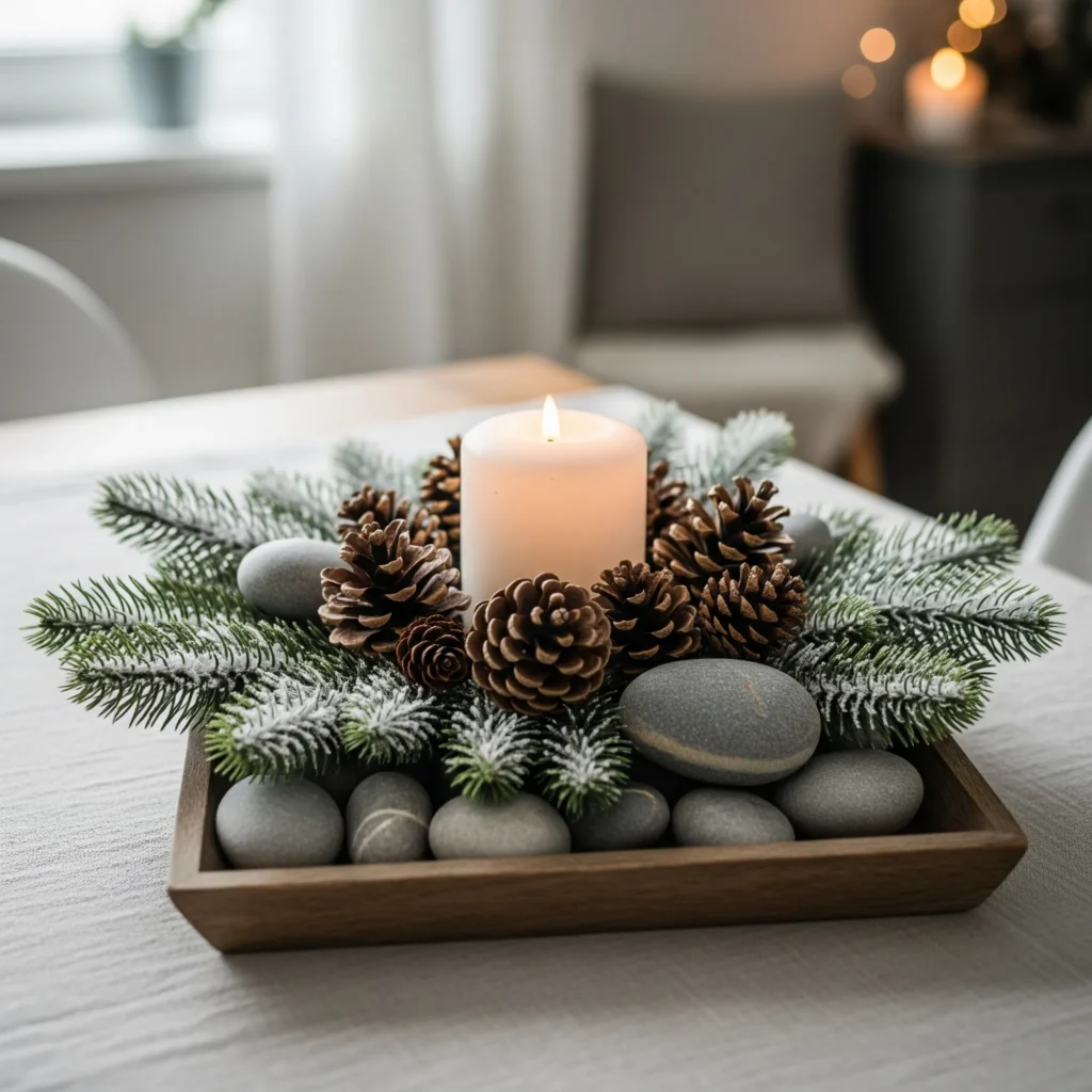 7 DIY Winter Centerpieces You Can Make With Things You Already Own winter centerpiece ideas