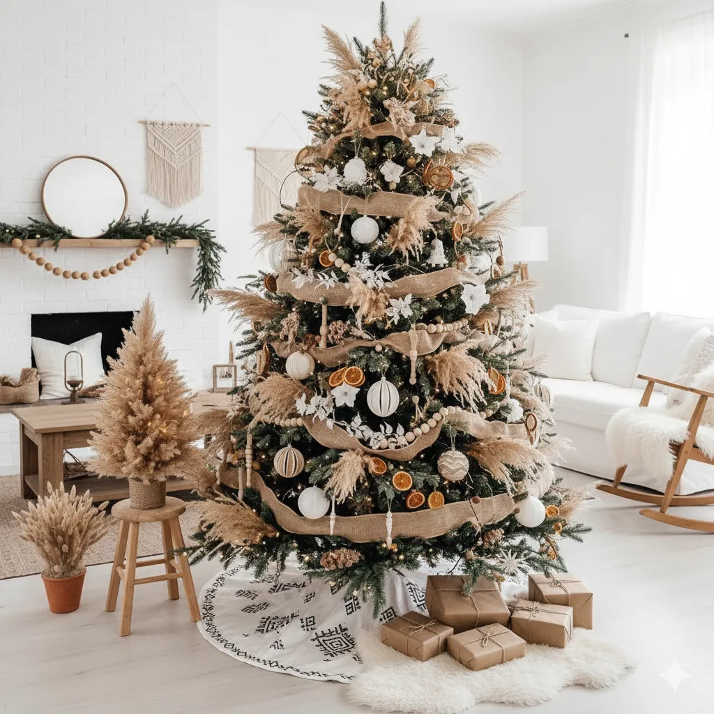 boho christmas tree