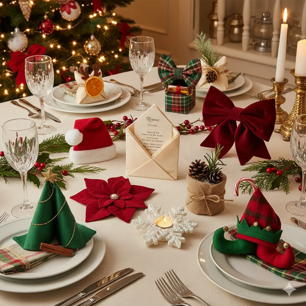 christmas napkin folding