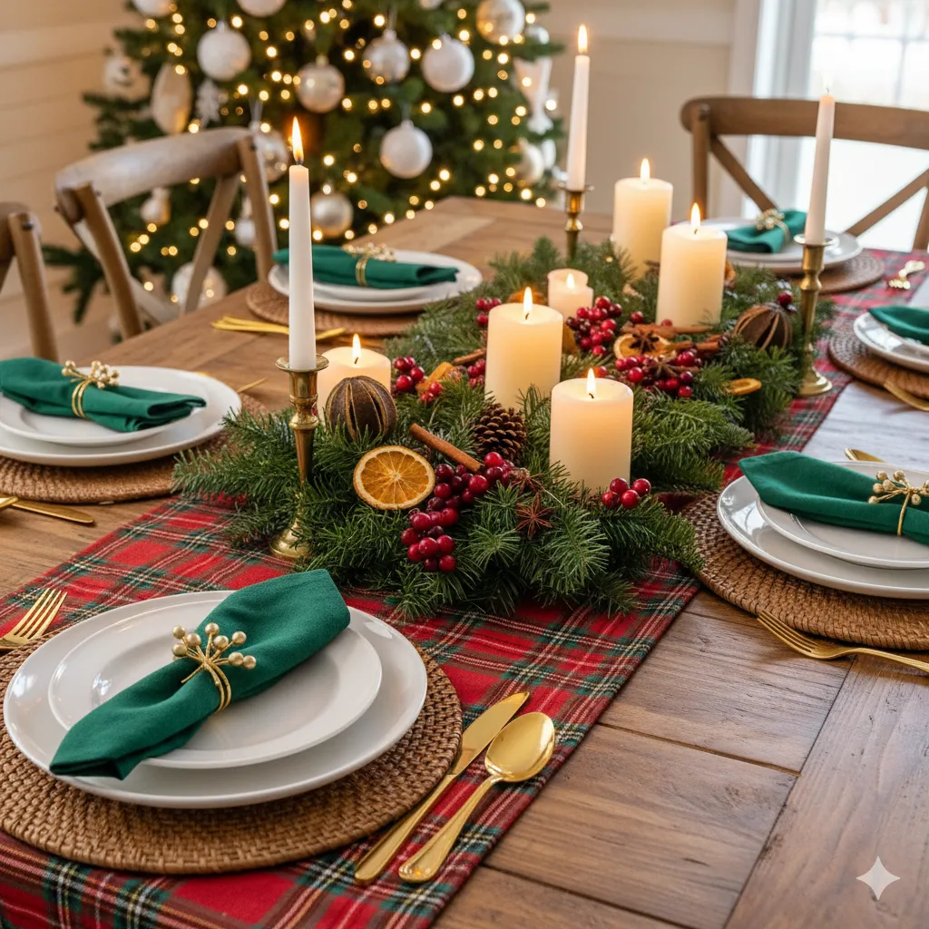 christmas table setting