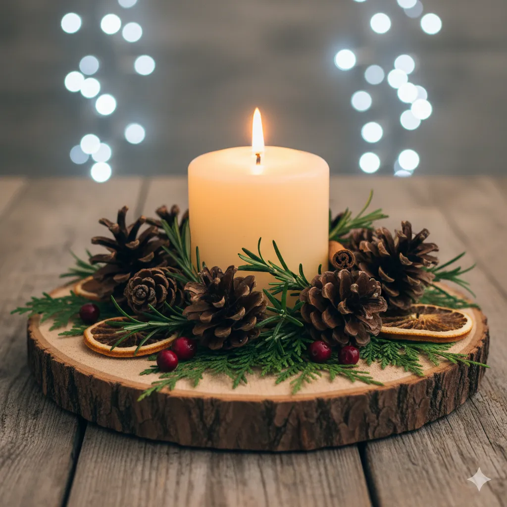 12 DIY Christmas Centerpieces with Candles & Greenery That Wow Every Guest diy christmas centerpiece ideas