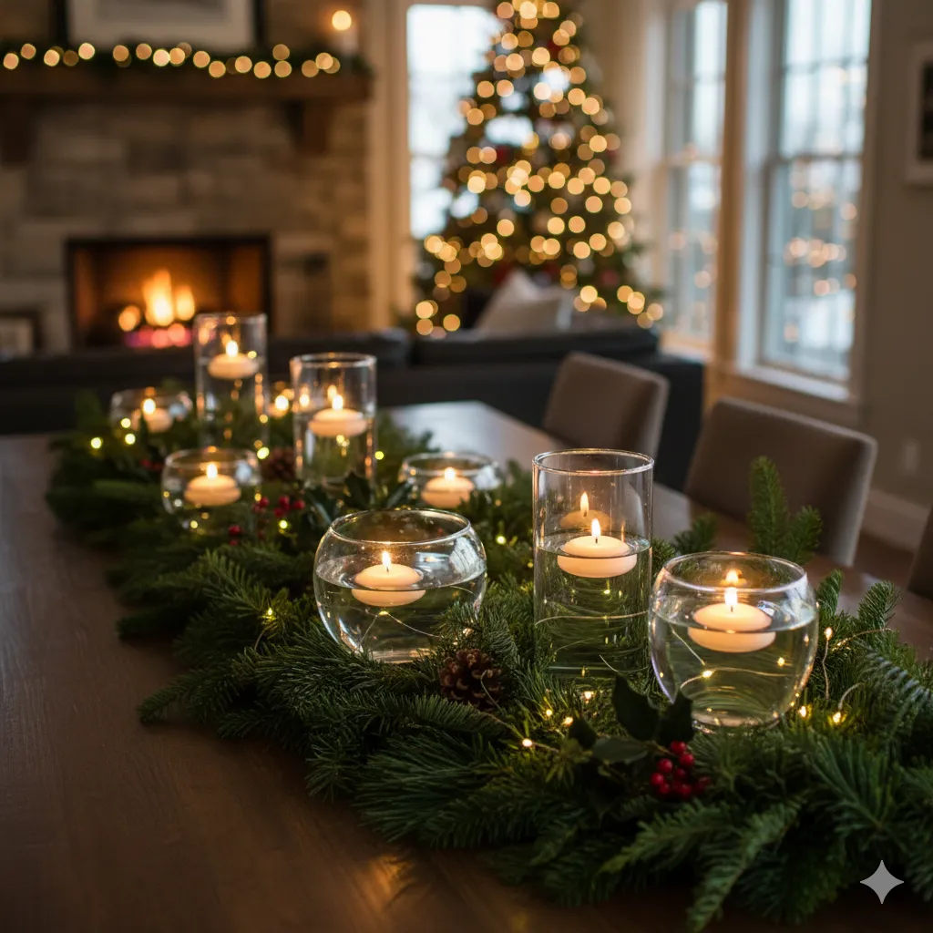 12 DIY Christmas Centerpieces with Candles & Greenery That Wow Every Guest diy christmas centerpiece on a budget