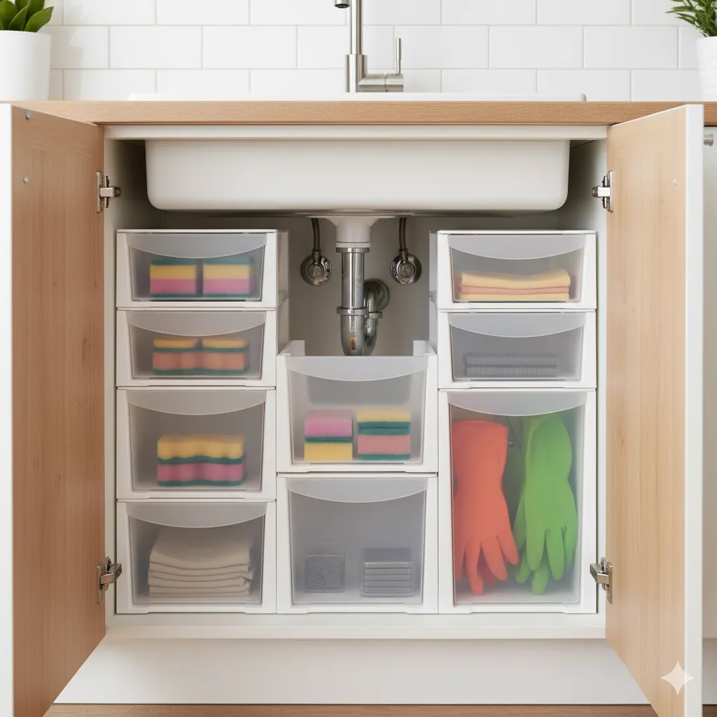 diy under sink organizer