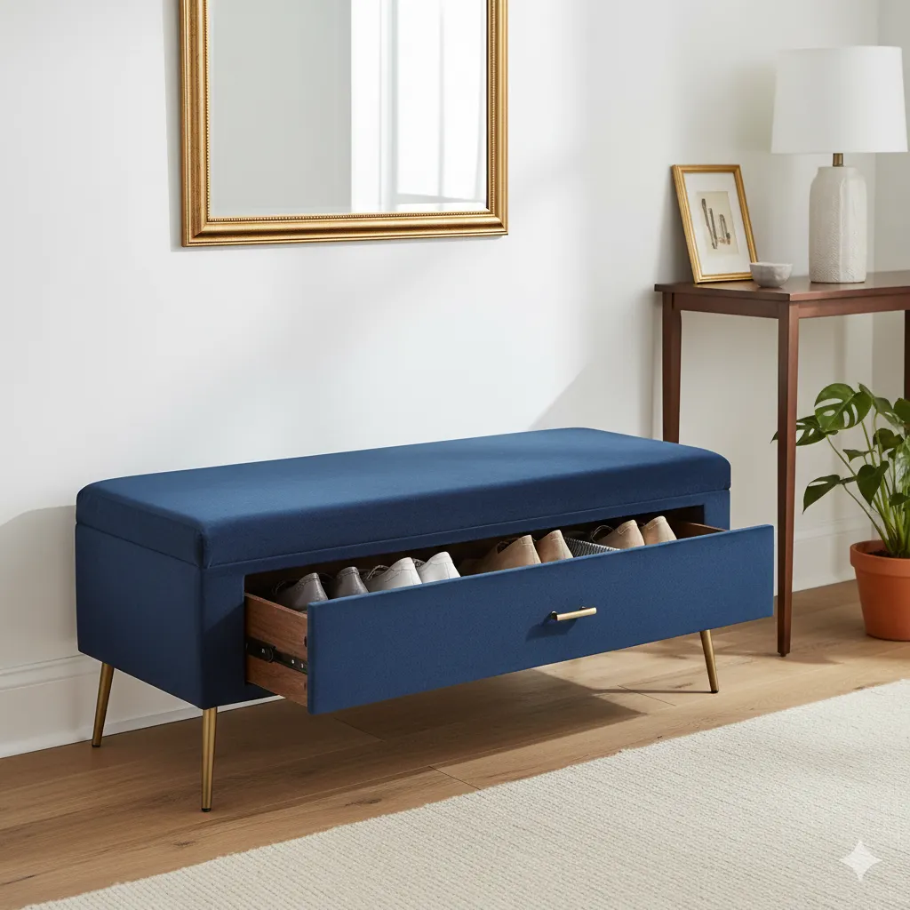 entryway storage bench