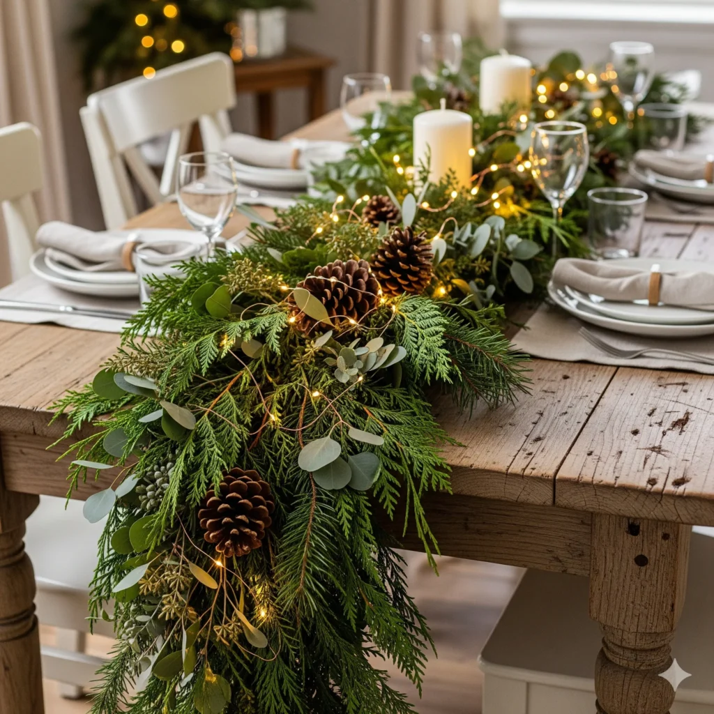 11 Must-Try Rustic Christmas Centerpieces with Pinecones & Greenery greenery centerpieces