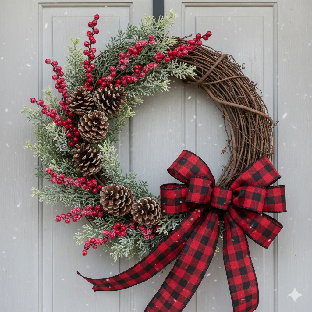 11 Christmas Wreaths with Bows & Florals for a Festive Entrance holiday wreath craft