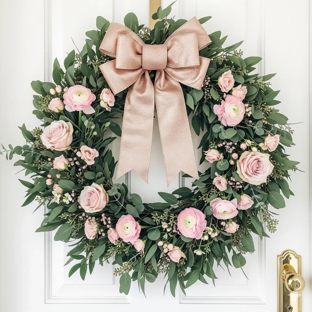 11 Christmas Wreaths with Bows & Florals for a Festive Entrance holiday wreath with flowers