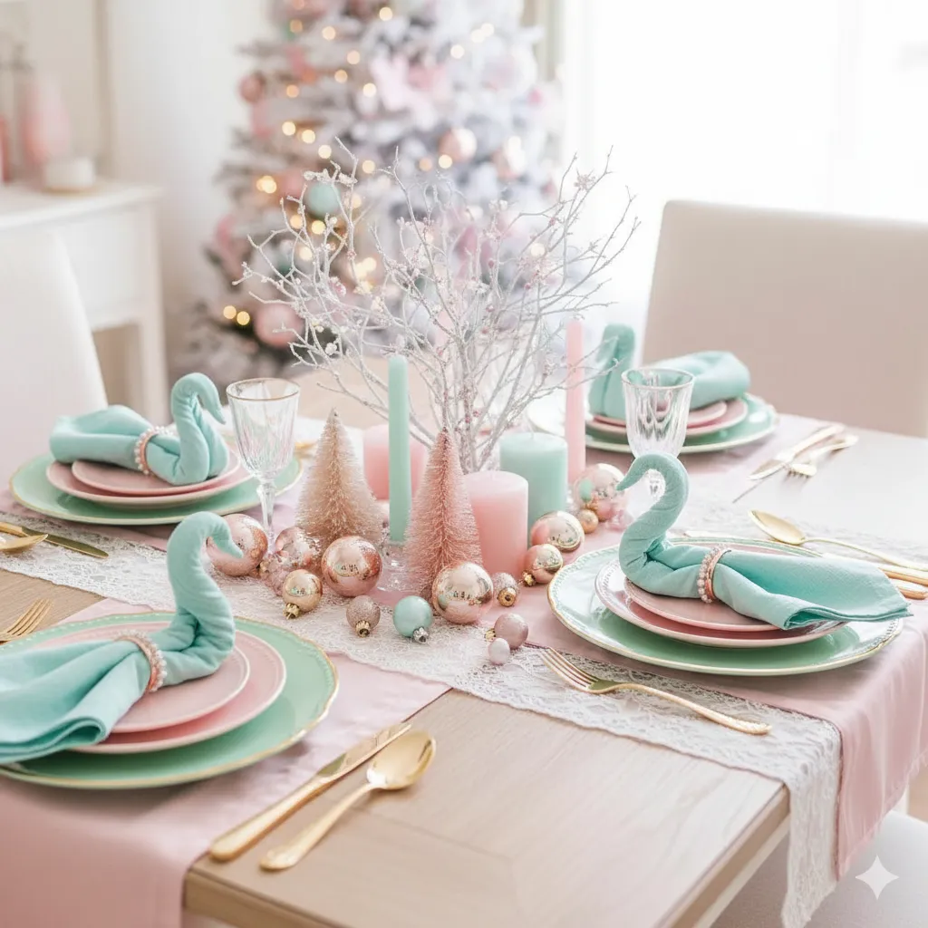 pastel christmas decorations