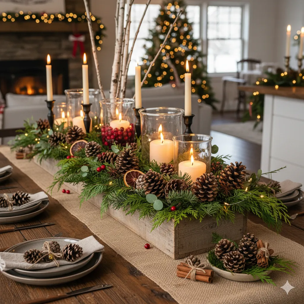 rustic christmas centerpieces