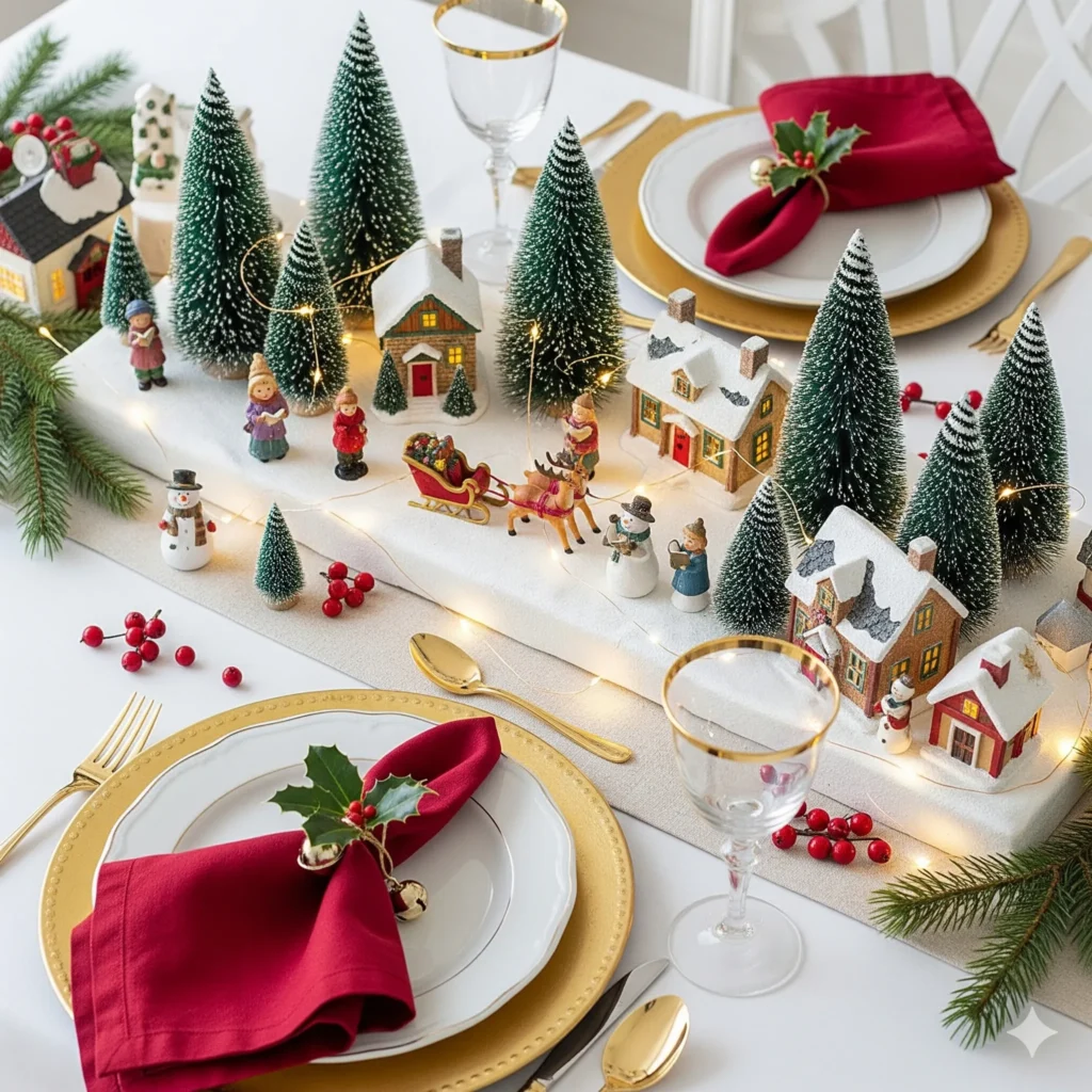 table setting christmas