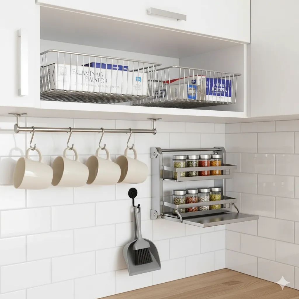 15 Genius Small Kitchen Storage Ideas To Transform Your Space tiny kitchen storage hacks