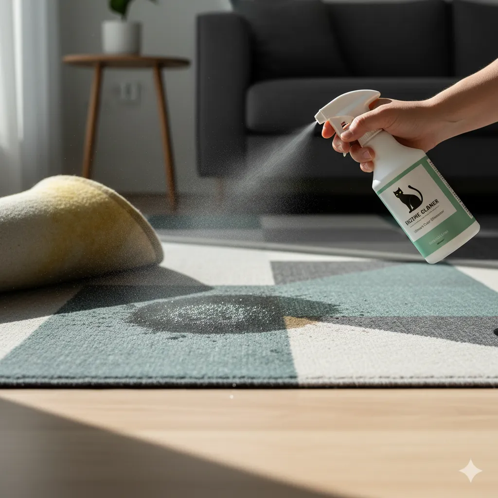 remove cat urine from carpet