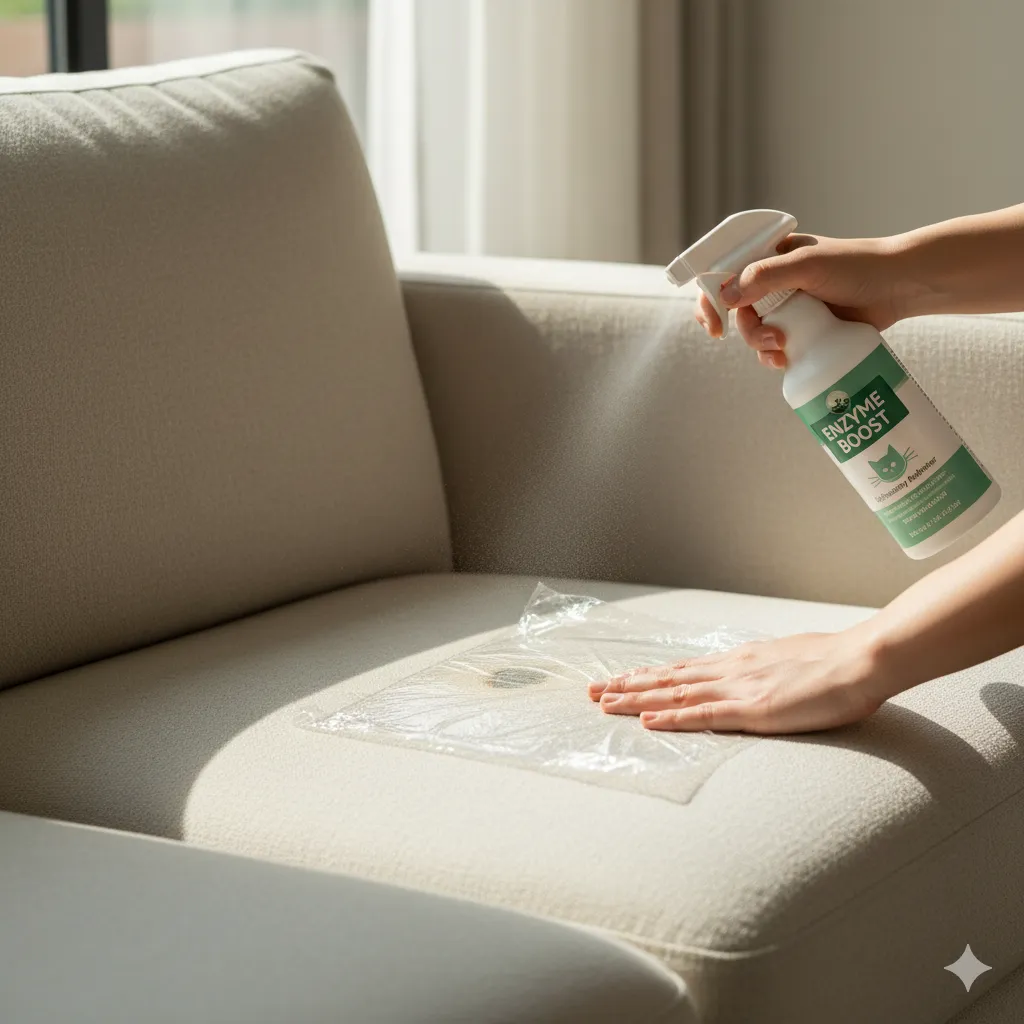 remove cat urine from couch